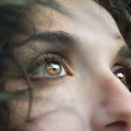 Close-up of a woman's face.