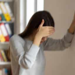 Woman with balance problem